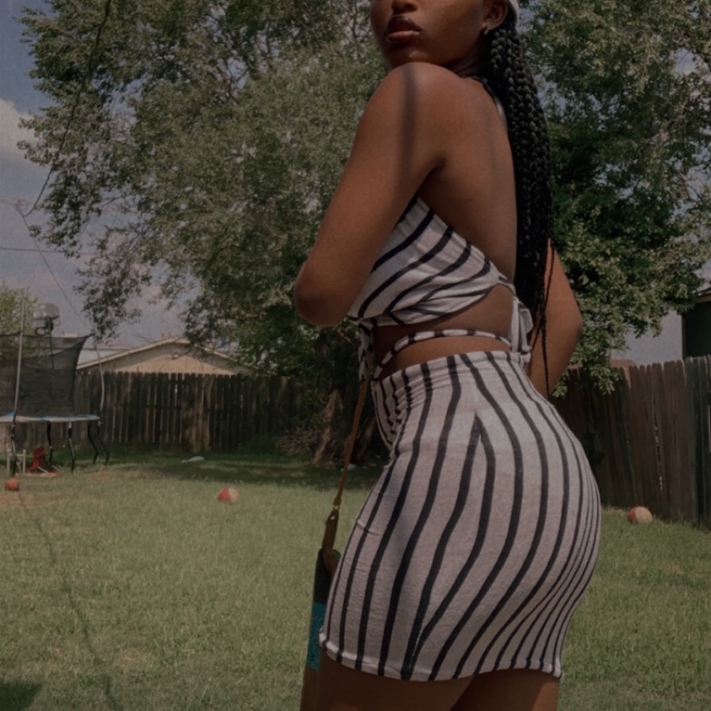 triangle cowl neck top with shirt